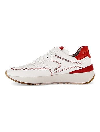 Baskets et en cuir lisse