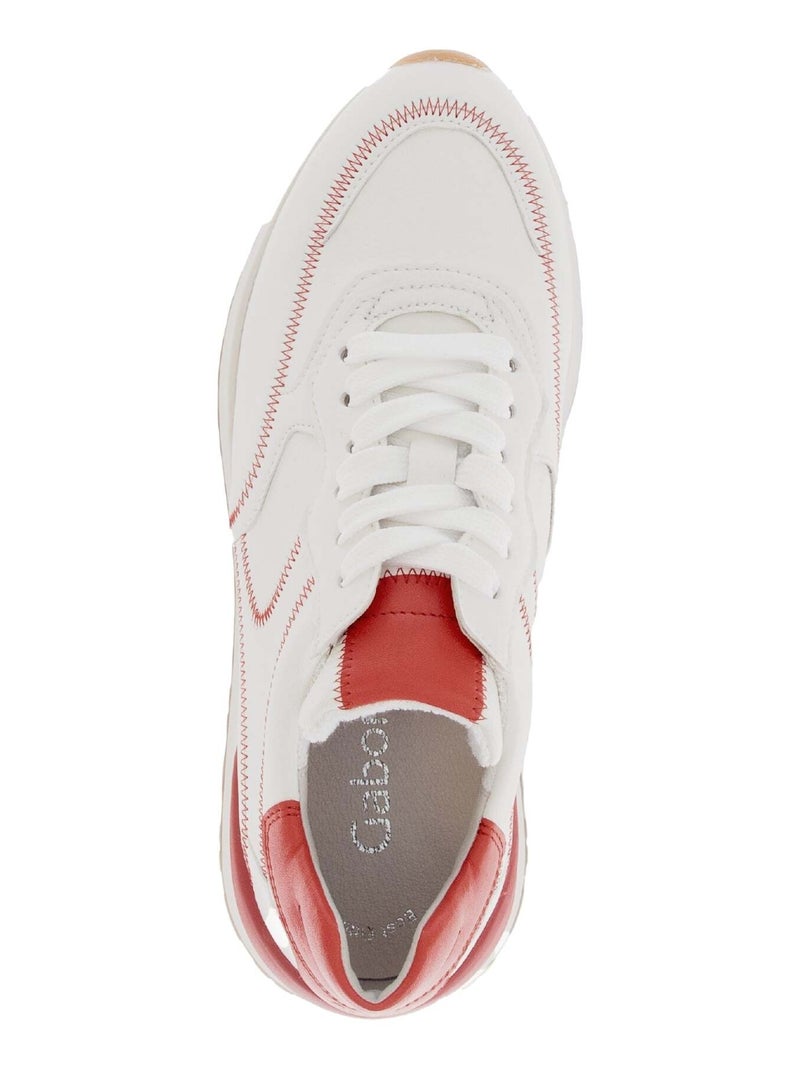Baskets  et  en cuir lisse Multicolore - Kiabi