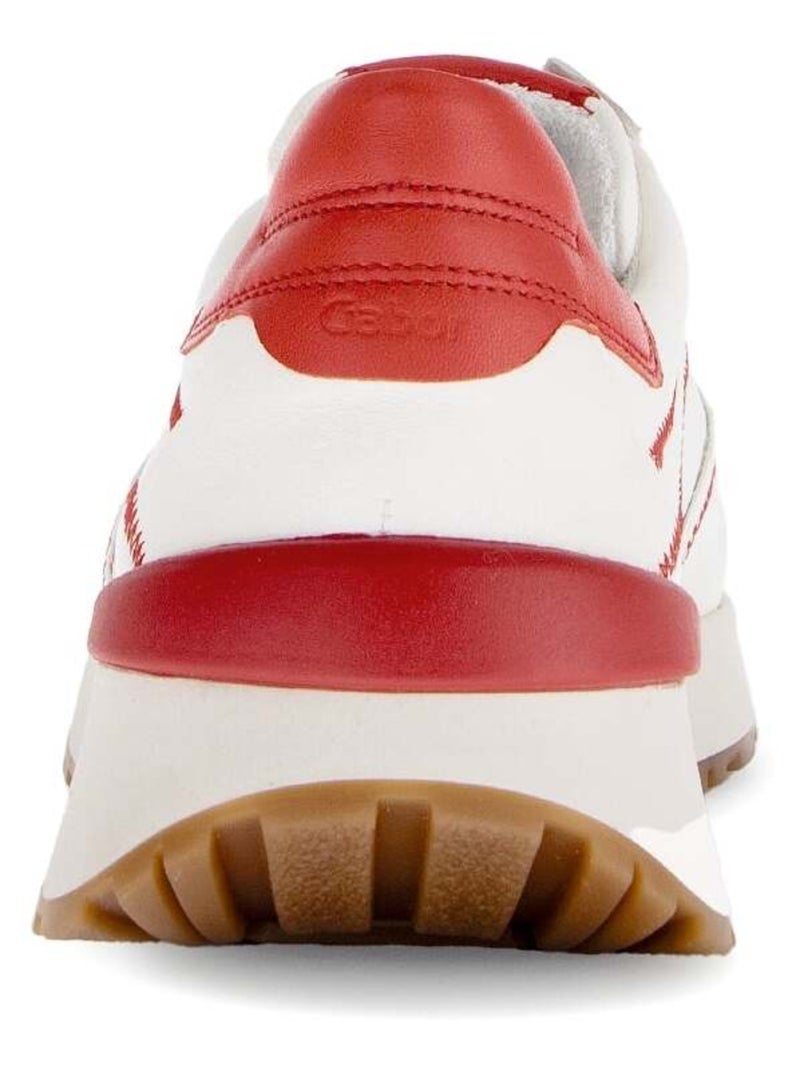 Baskets  et  en cuir lisse Multicolore - Kiabi