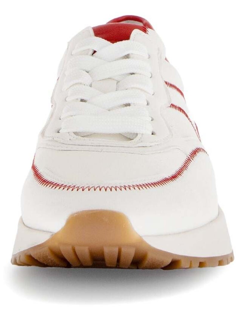 Baskets  et  en cuir lisse Multicolore - Kiabi