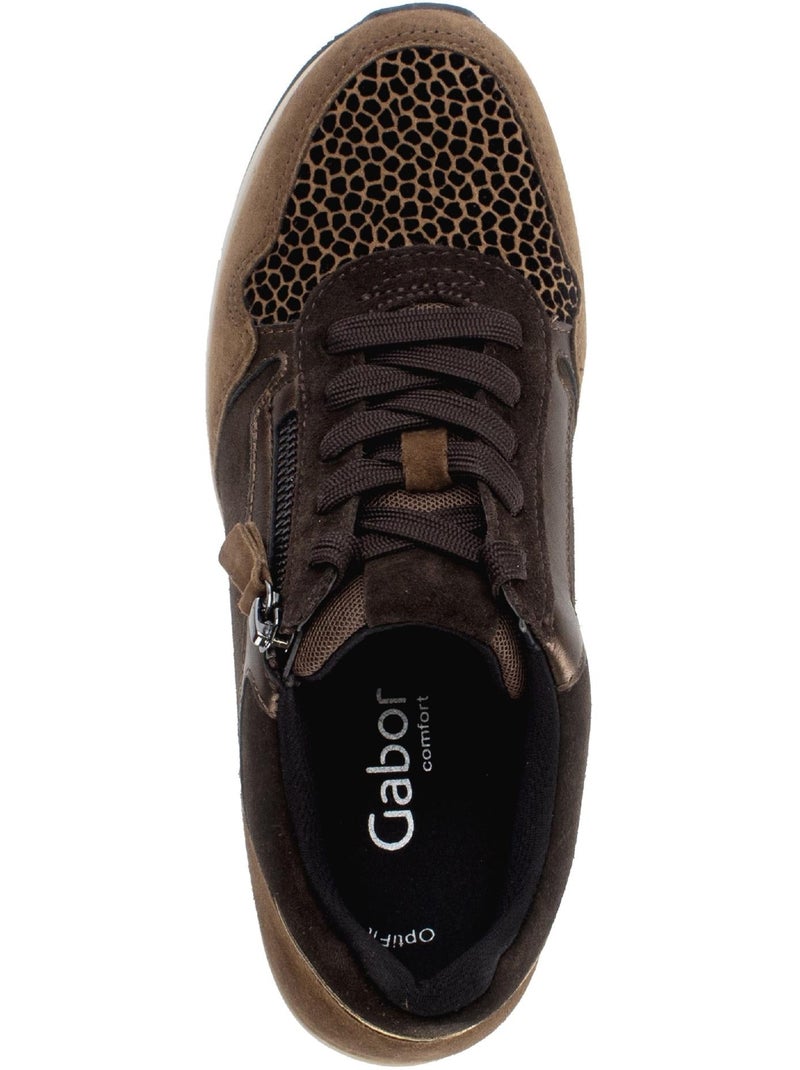 Baskets  et  en nubuck Noir - Kiabi