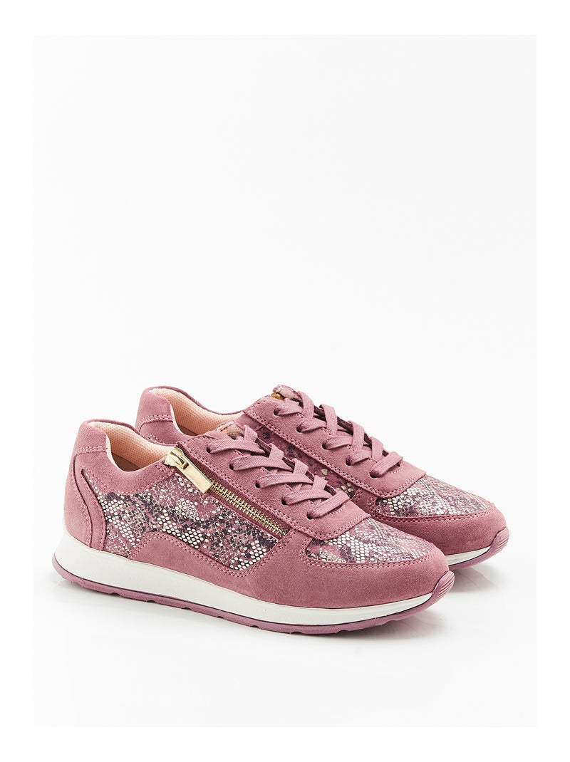 Baskets fantaisie à lacets Amortyl - Damart Rose - Kiabi
