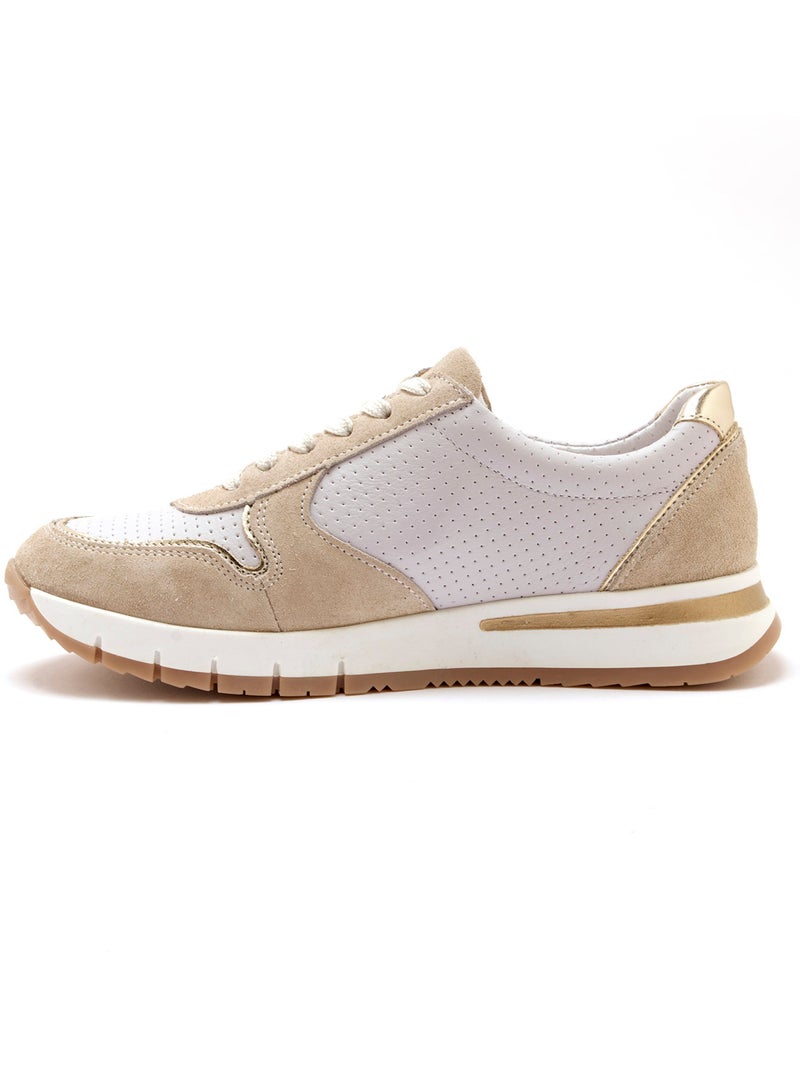 Baskets fantaisie avec zip et lacets - PEDICONFORT Beige - Kiabi