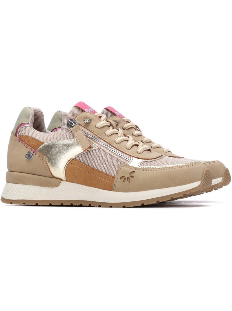 Baskets femme à fermeture éclair Beige - Kiabi