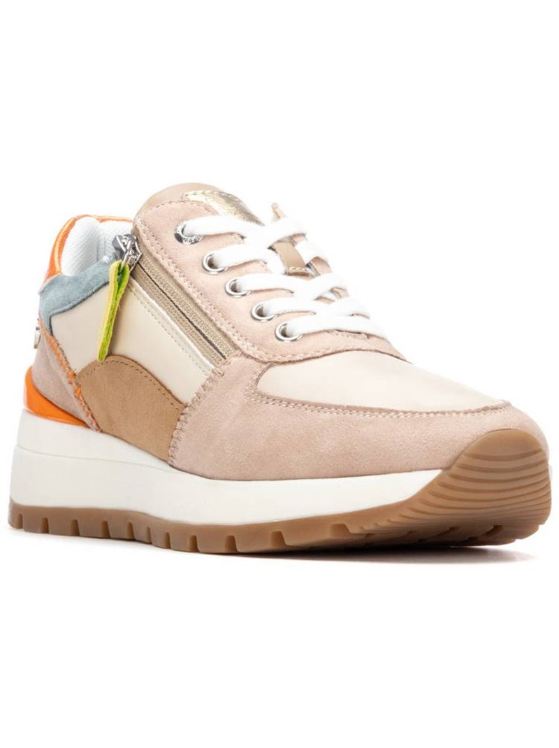 Baskets femme à fermeture éclair Beige - Kiabi