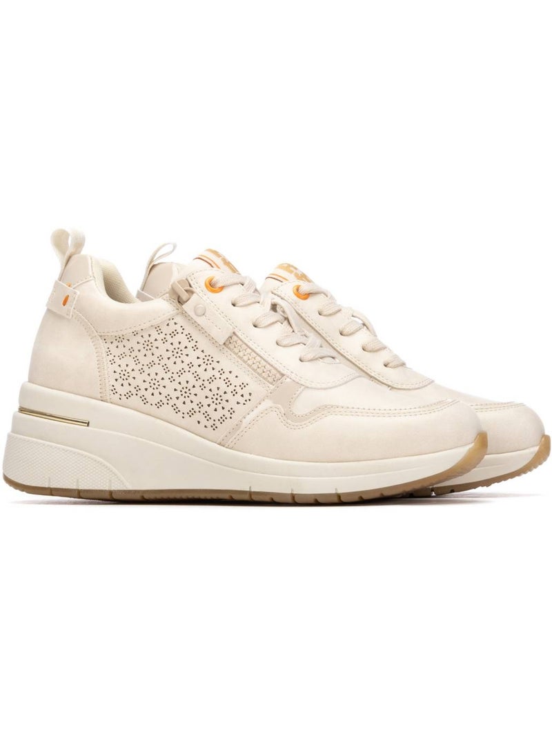 Baskets femme à fermeture éclair Beige - Kiabi