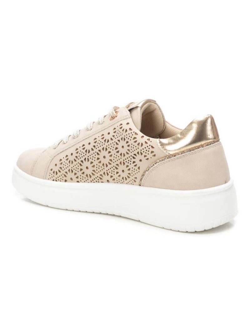 Baskets femme à fermeture éclair latérale Beige - Kiabi