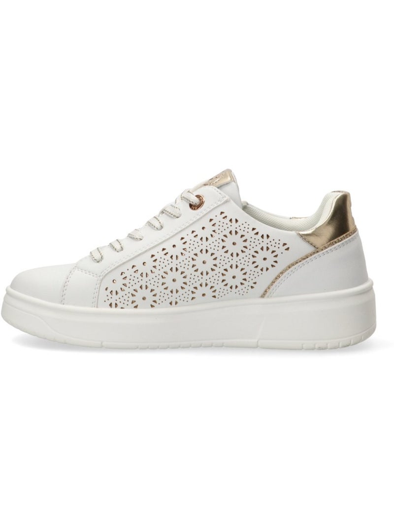 Baskets femme à fermeture éclair latérale Blanc - Kiabi