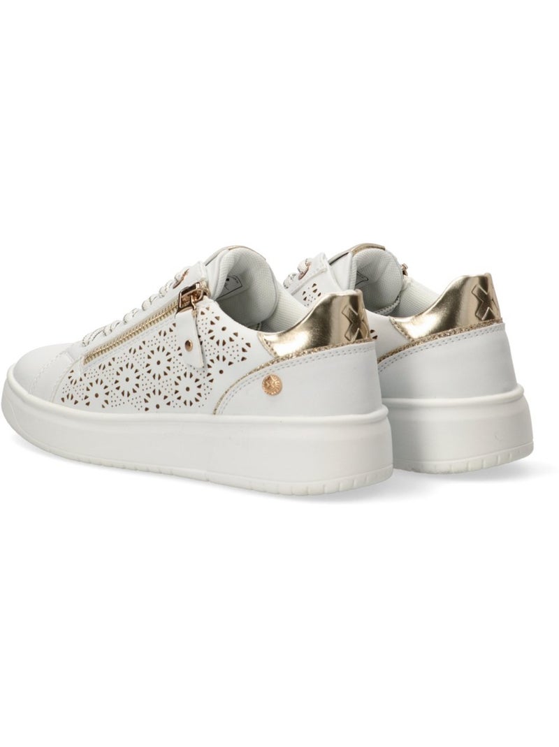 Baskets femme à fermeture éclair latérale Blanc - Kiabi