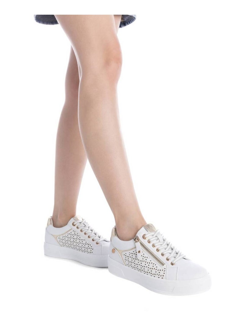 Baskets femme à fermeture éclair latérale Blanc - Kiabi