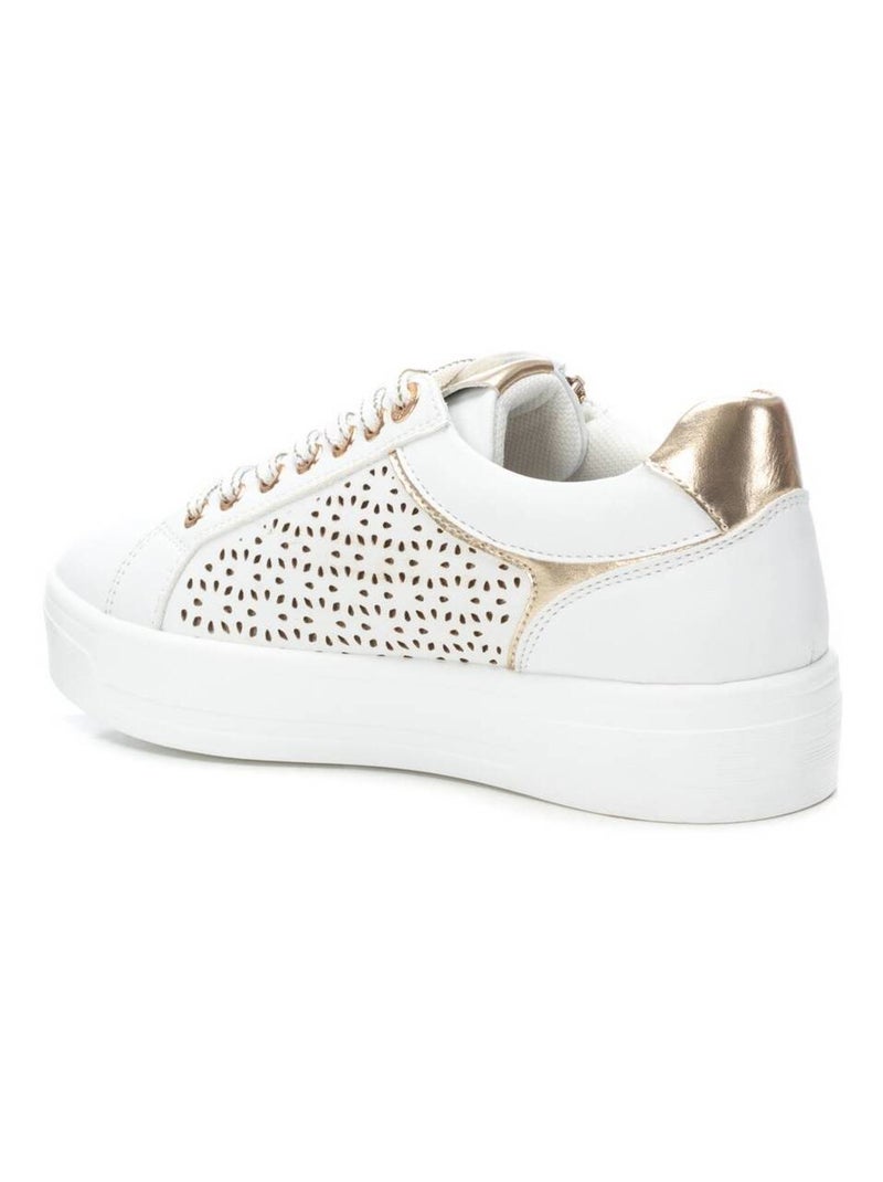 Baskets femme à fermeture éclair latérale Blanc - Kiabi