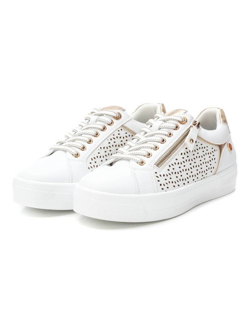 Baskets femme à fermeture éclair latérale Blanc - Kiabi