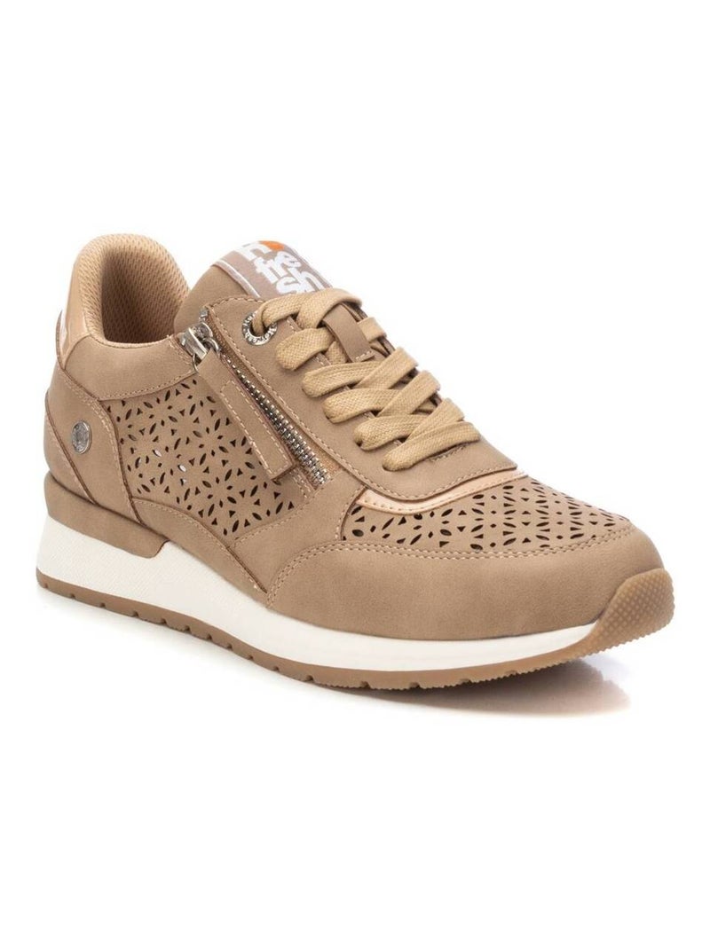 Baskets femme à lacets Beige - Kiabi