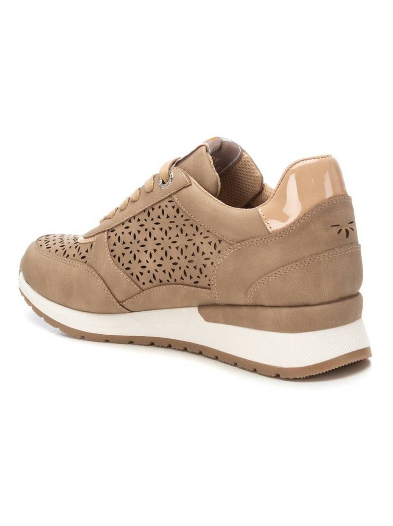 Baskets femme à lacets Beige - Kiabi