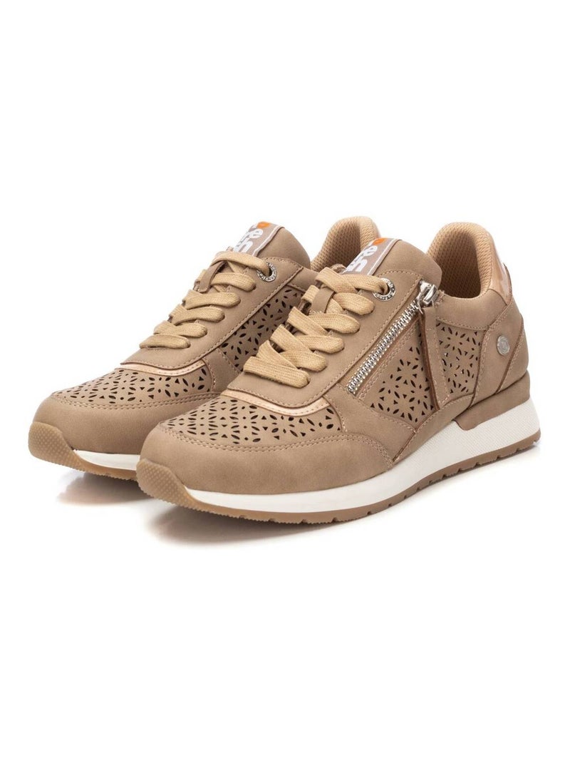Baskets femme à lacets Beige - Kiabi
