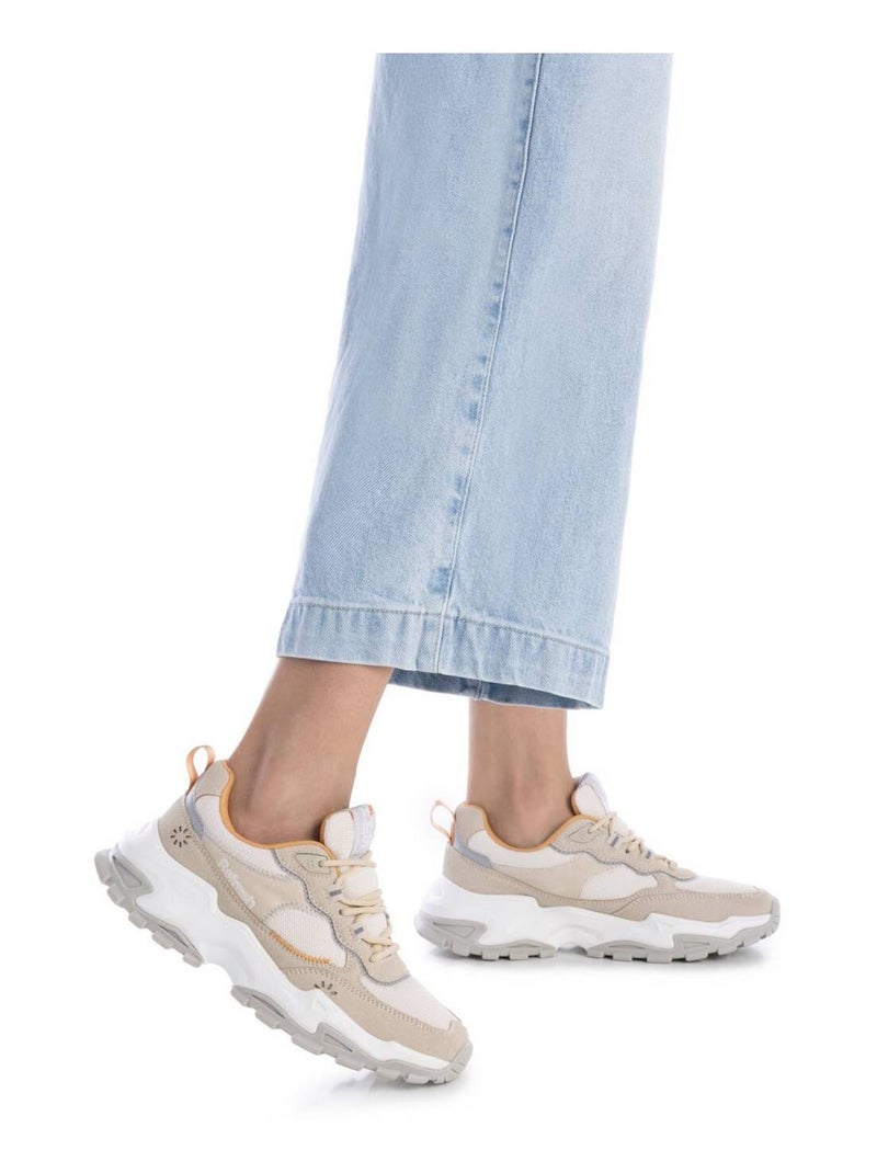 Baskets femme à lacets Beige - Kiabi