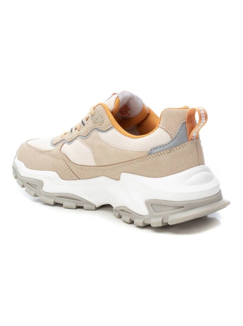 Baskets femme à lacets Beige - Kiabi