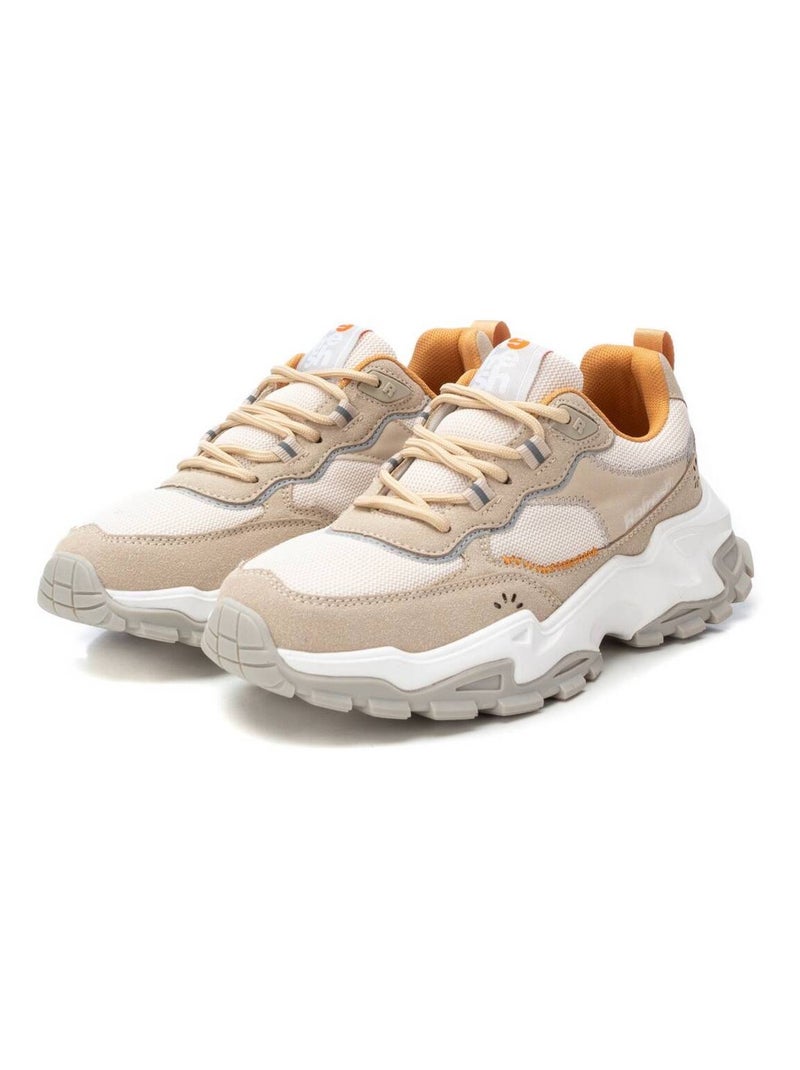 Baskets femme à lacets Beige - Kiabi