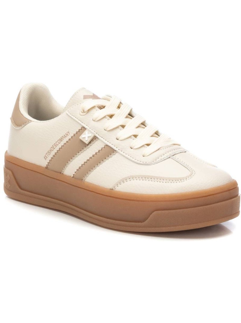 Baskets femme à lacets Beige - Kiabi