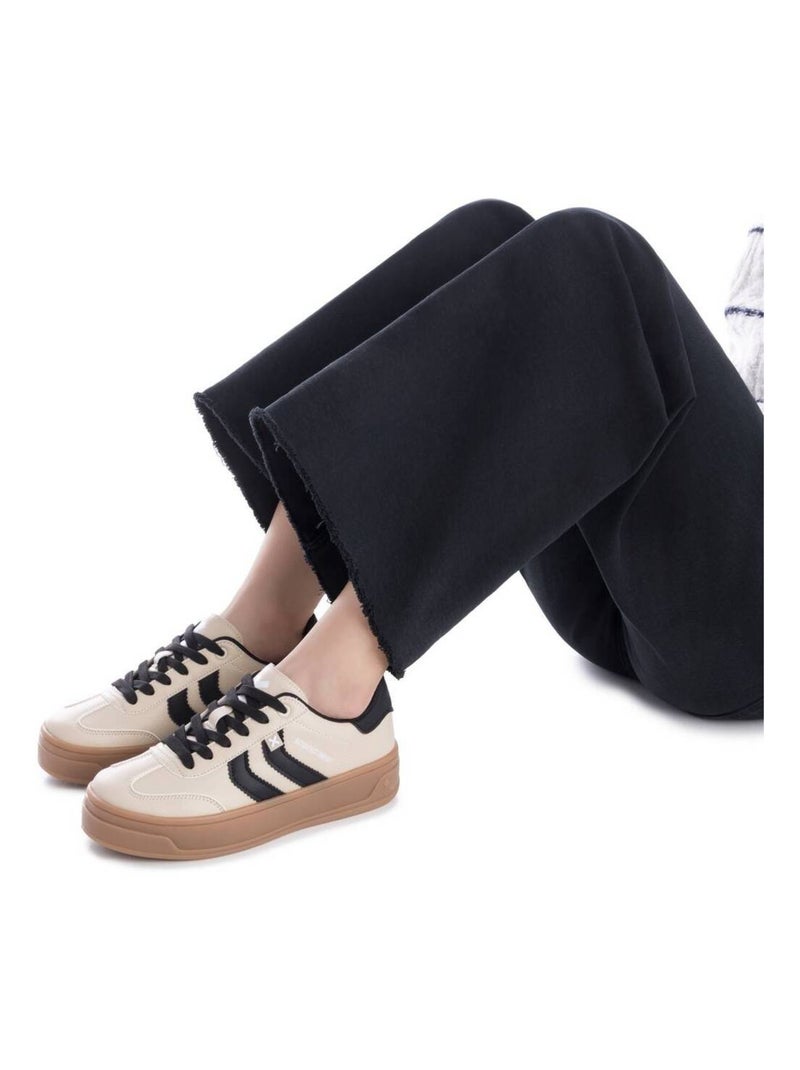 Baskets femme à lacets Beige - Kiabi