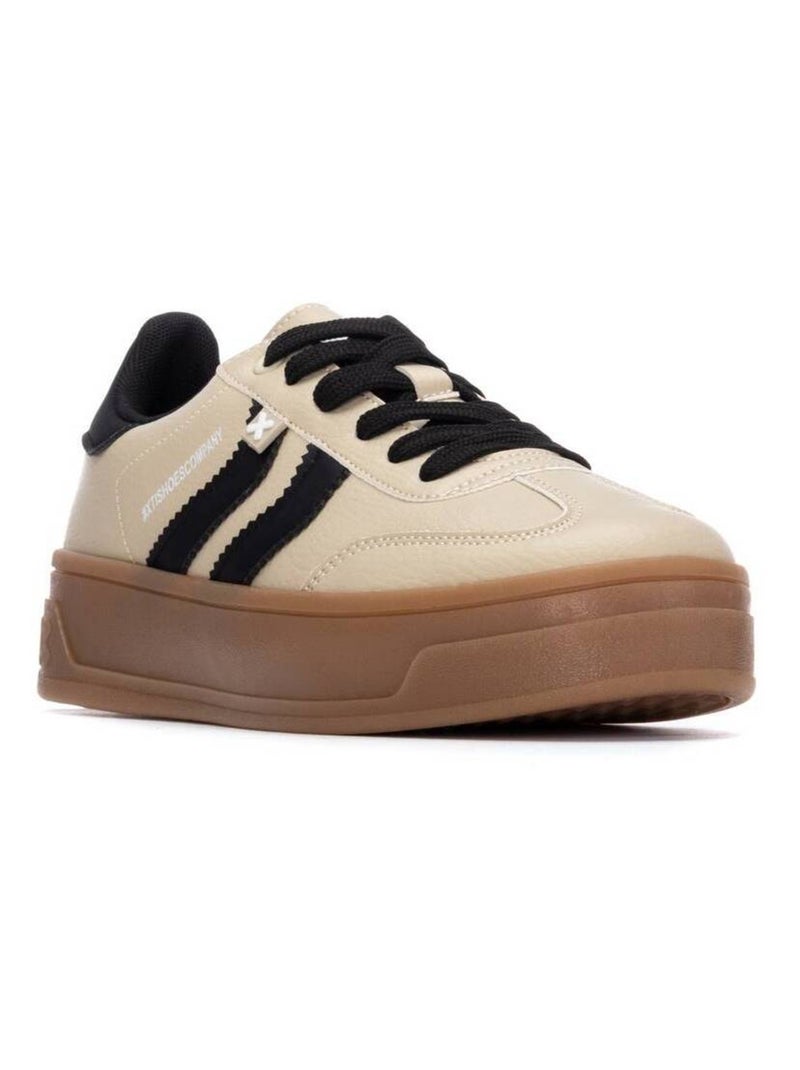 Baskets femme à lacets Beige - Kiabi