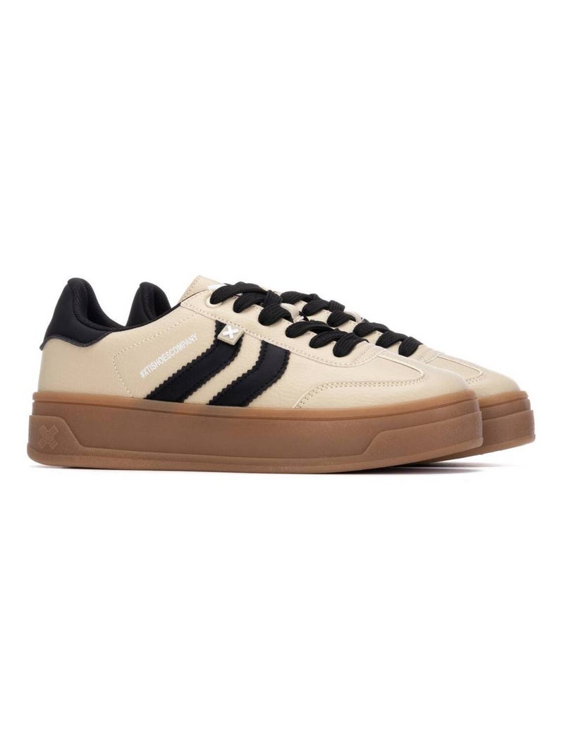 Baskets femme à lacets Beige - Kiabi