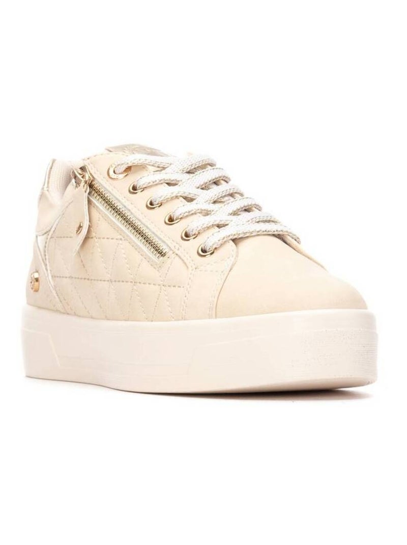 Baskets femme à lacets Beige - Kiabi