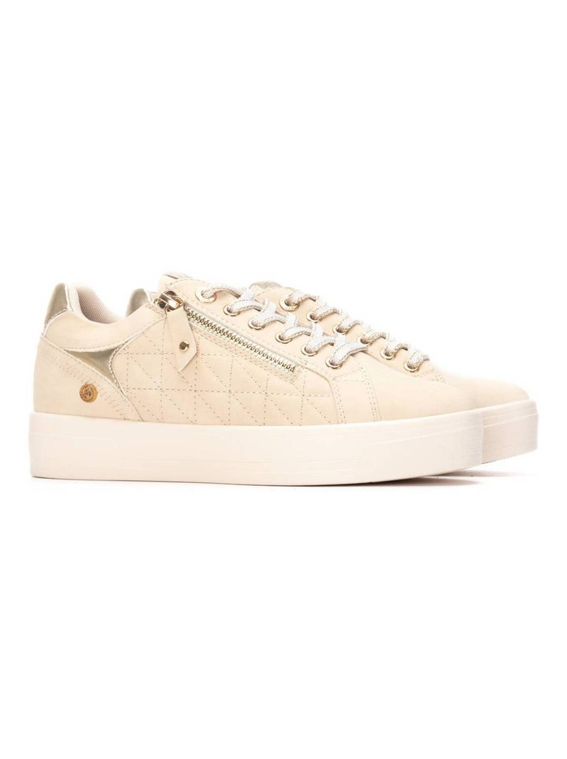 Baskets femme à lacets Beige - Kiabi