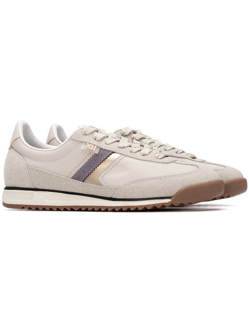 Baskets femme à lacets Beige - Kiabi