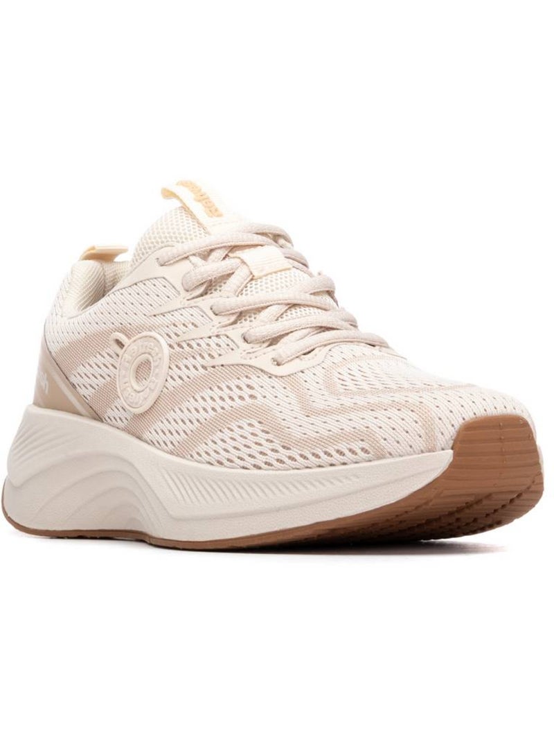 Baskets femme à lacets Beige - Kiabi