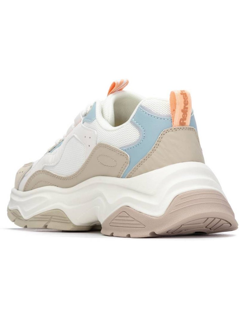 Baskets femme à lacets Beige - Kiabi