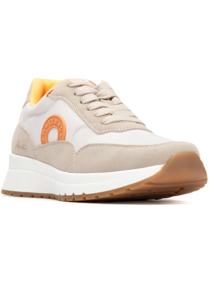 Baskets femme à lacets Beige - Kiabi