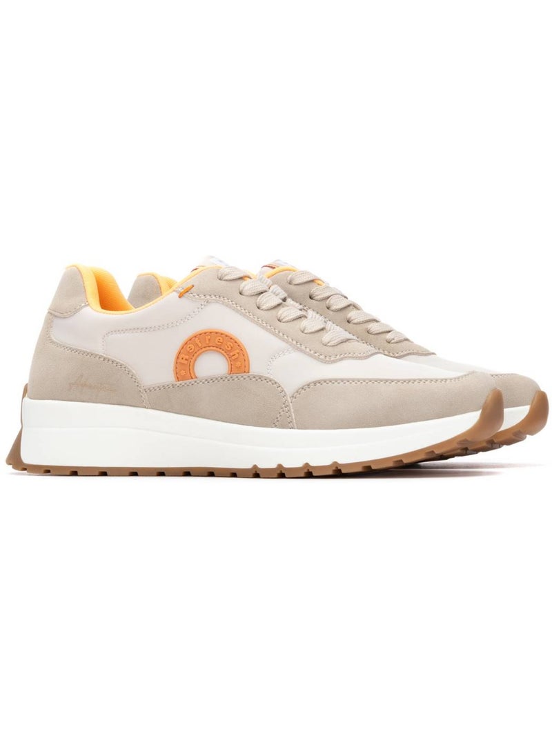 Baskets femme à lacets Beige - Kiabi
