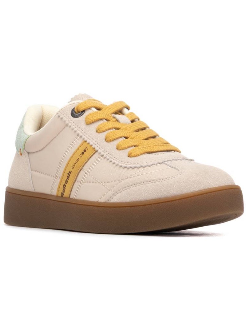 Baskets femme à lacets Beige - Kiabi