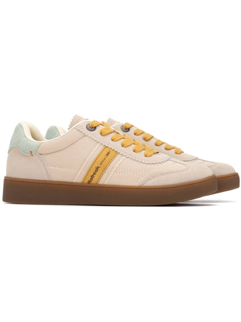 Baskets femme à lacets Beige - Kiabi