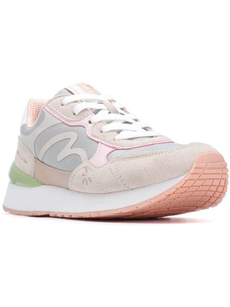 Baskets femme à lacets Beige - Kiabi