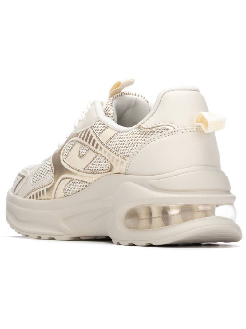 Baskets femme à lacets Beige - Kiabi