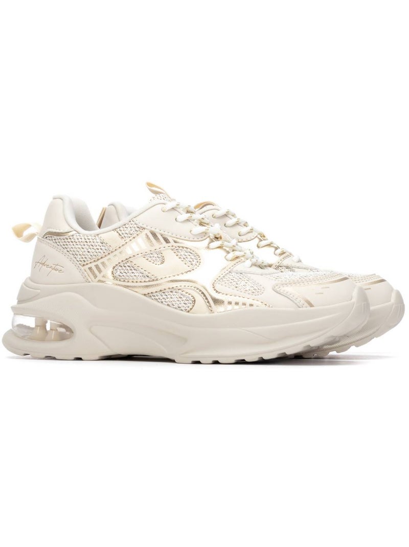 Baskets femme à lacets Beige - Kiabi