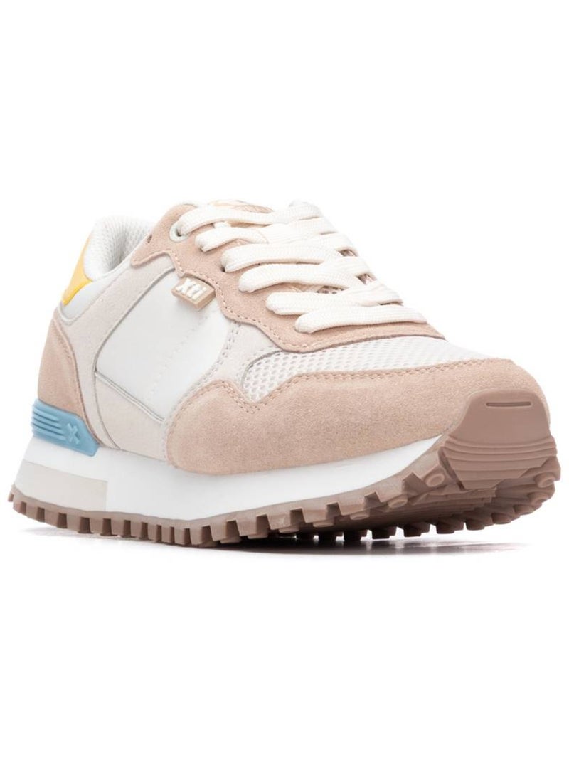 Baskets femme à lacets Beige - Kiabi