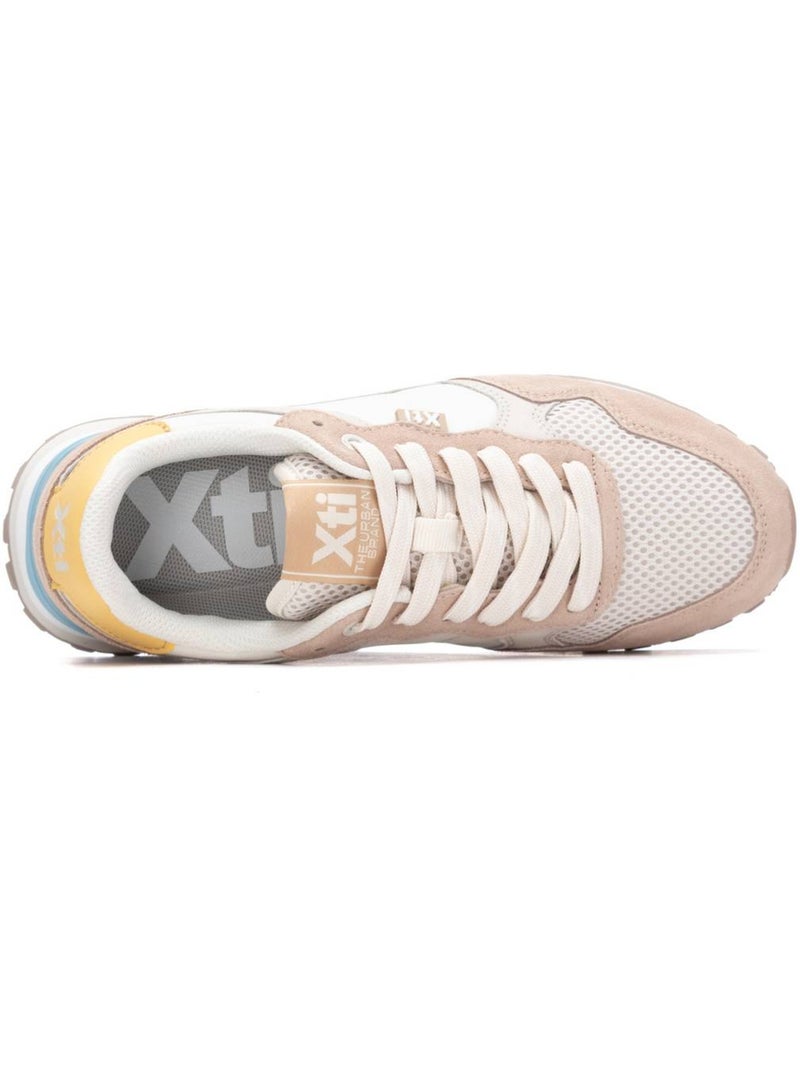 Baskets femme à lacets Beige - Kiabi