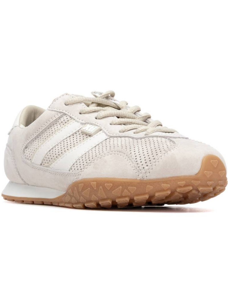 Baskets femme à lacets Beige - Kiabi