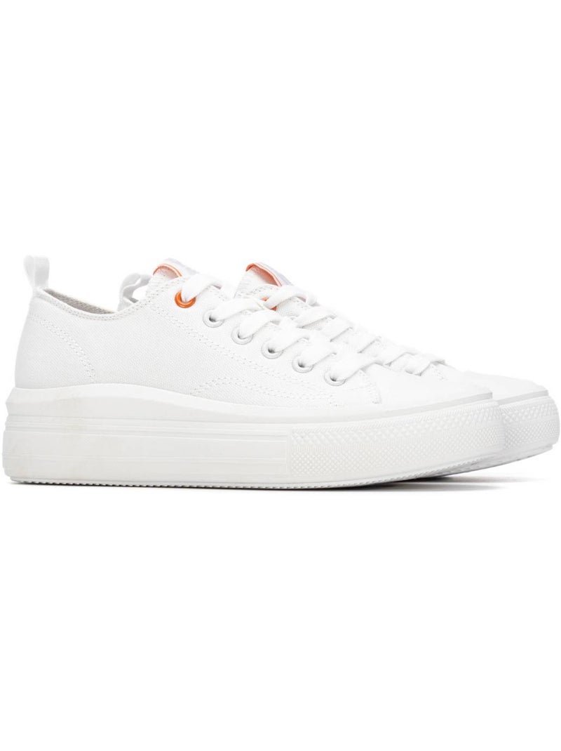 Baskets femme à lacets Blanc - Kiabi