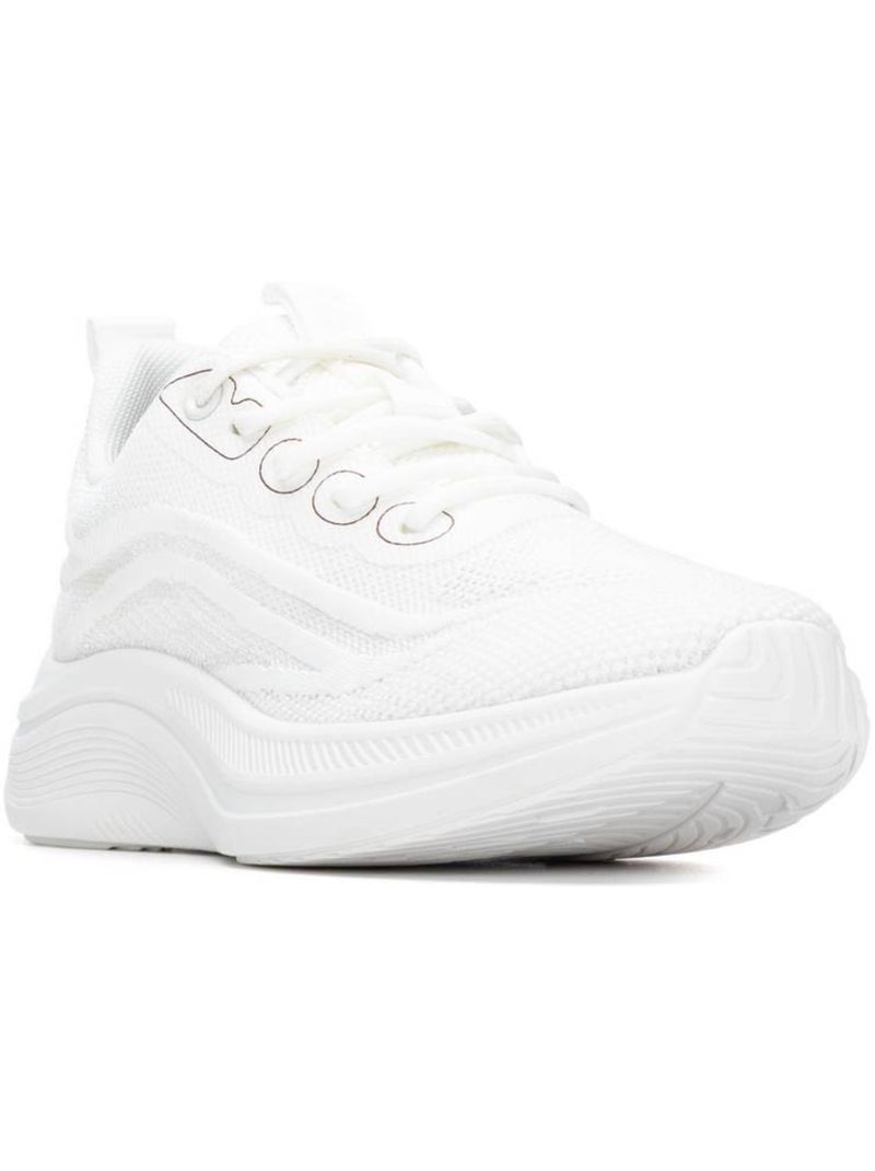 Baskets femme à lacets Blanc - Kiabi