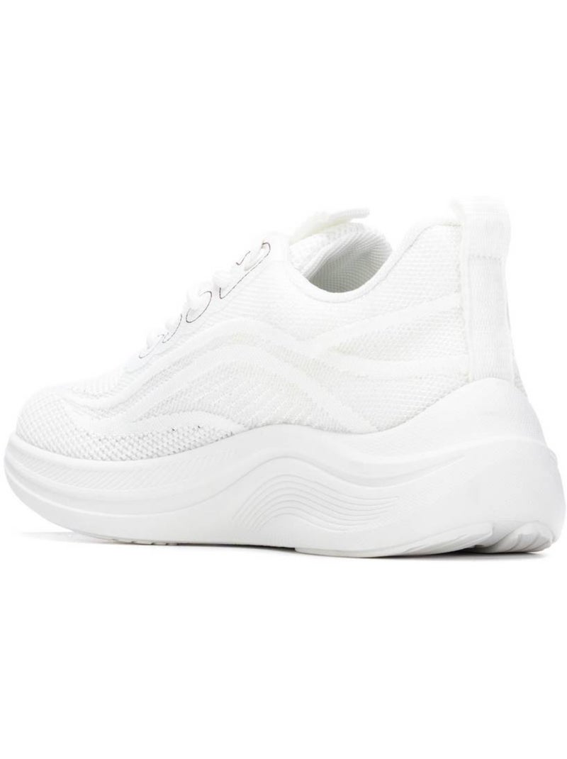 Baskets femme à lacets Blanc - Kiabi