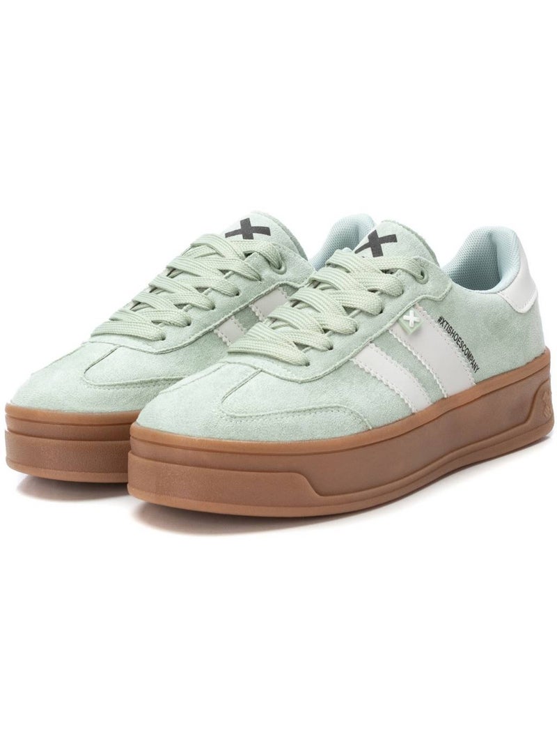 Baskets femme à lacets Bleu aqua - Kiabi