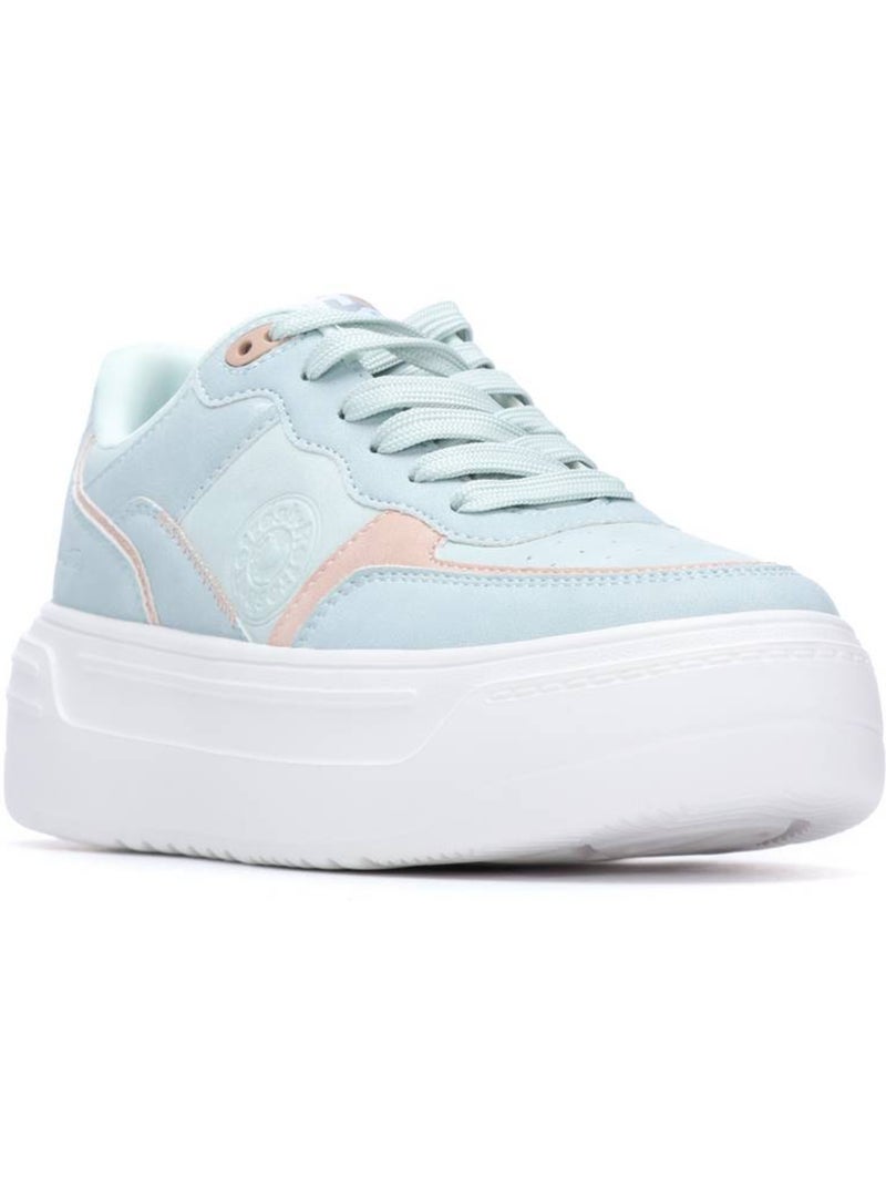 Baskets femme à lacets Bleu azur - Kiabi