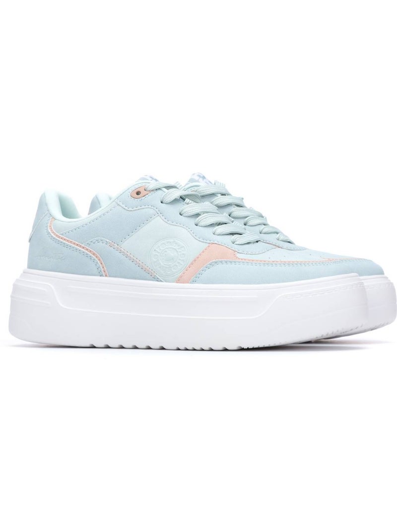 Baskets femme à lacets Bleu azur - Kiabi