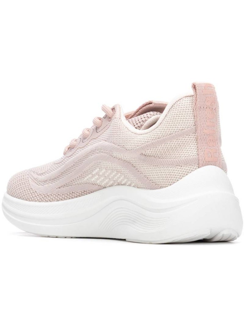 Baskets femme à lacets Crème - Kiabi