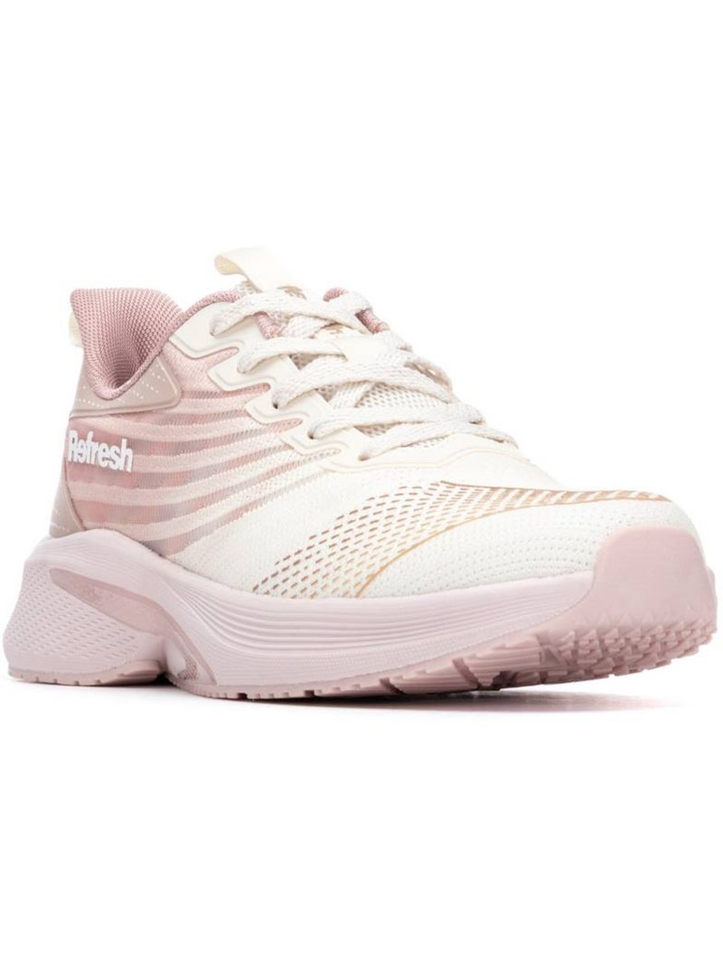 Baskets femme à lacets Crème - Kiabi