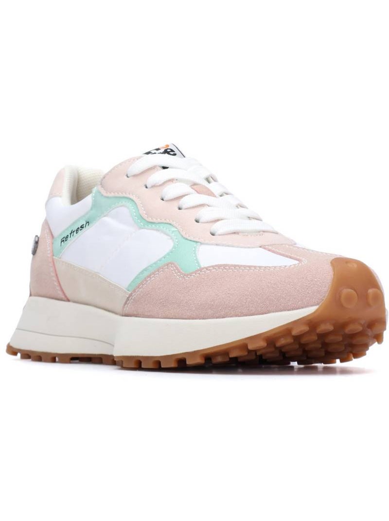 Baskets femme à lacets Crème - Kiabi